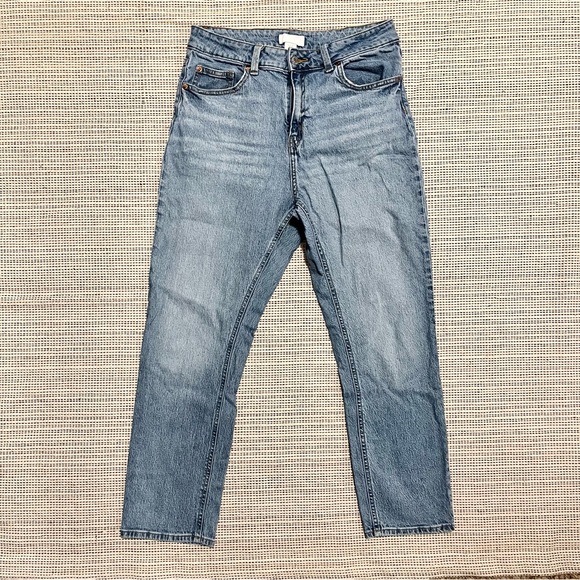 H&M High Waisted Straight Leg Jeans - Picture 1 of 7